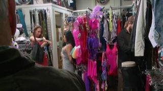 In public clothing store sub anal banged